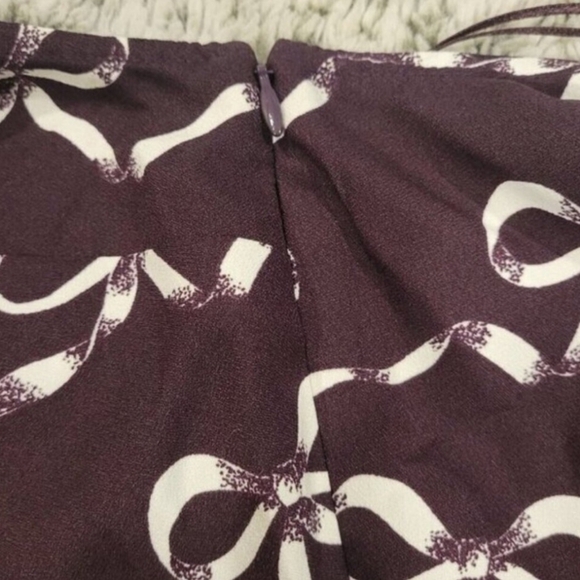 BANANA REPUBLIC FACTORY SZ 10P NWT Wine 1 Shoulder Fit and Flare Cocktail Dress - Picture 8 of 13